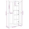 vidaXL Armoire &agrave; vitrine Ch&ecirc;ne brun 82,5x30,5x185cm Bois ing&eacute;nierie