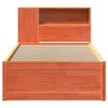 vidaXL Cadre de lit sans matelas cire marron 100x200cm bois pin massif