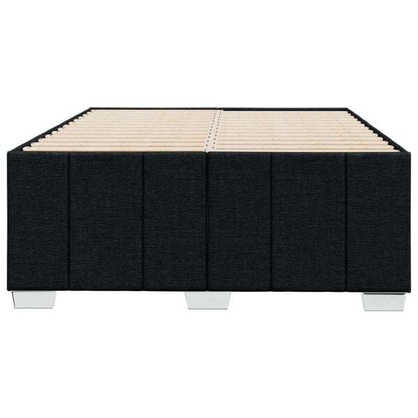 vidaXL Cadre de lit sans matelas noir 120x200 cm tissu