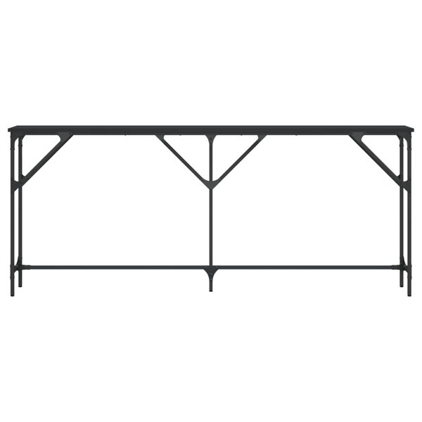 vidaXL Table console noir 180x23x75 cm bois d'ingénierie