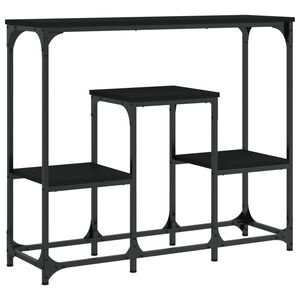 vidaXL Table console noir 89,5x28x76 cm bois d'ing&eacute;nierie