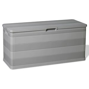 vidaXL Bo&icirc;te de rangement de jardin gris 117x45x56 cm