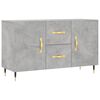 vidaXL Buffet gris b&eacute;ton 100x36x60 cm bois d'ing&eacute;nierie