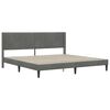 vidaXL Cadre de lit avec matelas Gris fonc&eacute; 200 x 200 cm Velours