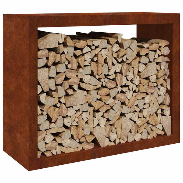 VidaXL &Eacute;tag&egrave;re &agrave; bois 100x40x80 cm acier r&eacute;sistant aux intemp&eacute;ries