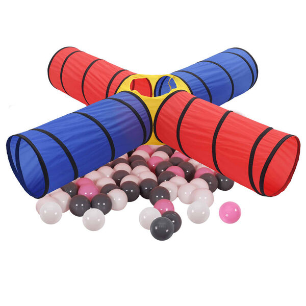vidaXL Tunnel de jeu pour enfants avec 250 balles Multicolore