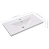 vidaXL Lavabo encastré 81 x 39,5 x 18,5 cm Céramique Blanc