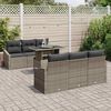 vidaXL Ensemble de canap&eacute; de jardin avec stockage 7 pcs Gris polyrotin