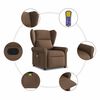 vidaXL Fauteuil de massage inclinable Marron Tissu