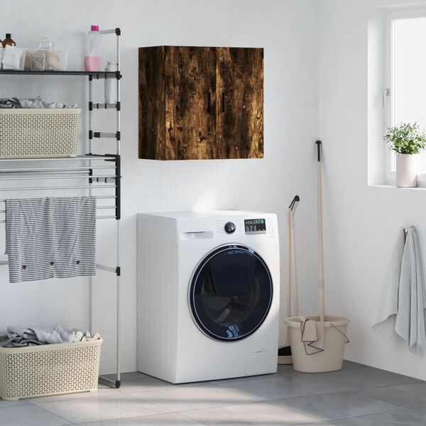 vidaXL Armoire murale chêne fumé 60x31x60 cm bois d'ingénierie