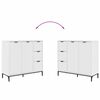 vidaXL Buffet Blanc brillant 89,5 x 33 x 82 cm Bois d'ing&eacute;nierie