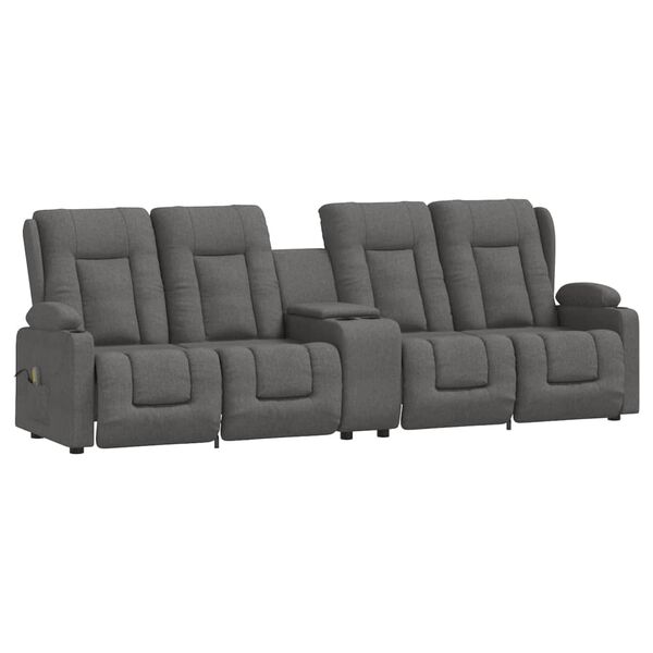 vidaXL Fauteuil de massage inclinable avec porte-gobelets 4 places