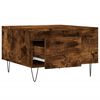 vidaXL Table basse ch&ecirc;ne fum&eacute; 55x55x36,5 cm bois d'ing&eacute;nierie
