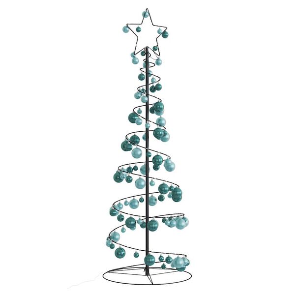 vidaXL Sapin de No&euml;l &agrave; LED avec boules 100 LED blanc chaud 150 cm