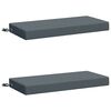 vidaXL Coussins de Banc SOEST 2 pc 100 % polyester Bleu 60 x 40 x 8 cm