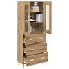 vidaXL Haut Armoire avec tiroir Ch&ecirc;ne artisanal 69,5 x 34 x 180 cm