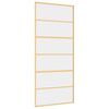 vidaXL Porte coulissante dor&eacute; 90x205 cm verre ESG clair et aluminium