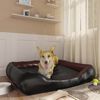 vidaXL Lit pour chien Noir et marron 105x80x25 cm Similicuir