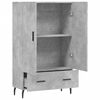 vidaXL Buffet haut gris b&eacute;ton 69,5x31x115 cm bois d'ing&eacute;nierie