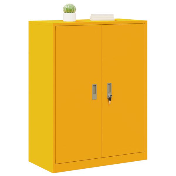 vidaXL Armoire de rangement Jaune moutarde 80 x 40 x 105 cm Acier