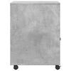vidaXL Support d'imprimante avec roulettes gris béton 60x50x67 cm