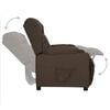 vidaXL Fauteuil Marron fonc&eacute; Tissu