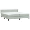 vidaXL Sommier &agrave; lattes de lit et matelas gris clair 180x210cm velours