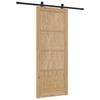 vidaXL Porte coulissante Naturel et Noir 86 x 211 cm Pin massif