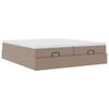 VidaXL Cadre de lit ottoman et matelas cappuccino 200x200cm similicuir