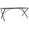 vidaXL Pieds de table &agrave; manger cadre en X 160x80x73 cm acier