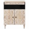 vidaXL Buffet avec porte Blanc 60 x 33,5 x 75 cm Bois de mangue massif