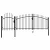vidaXL Portail de jardin Woerden acier 1x4 m noir