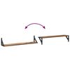 vidaXL &Eacute;tag&egrave;res Murales 2 pcs Bois Ancien 80 x 15 x 15,5 cm