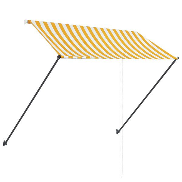 vidaXL Auvent r&eacute;tractable avec LED 250x150 cm Jaune et blanc