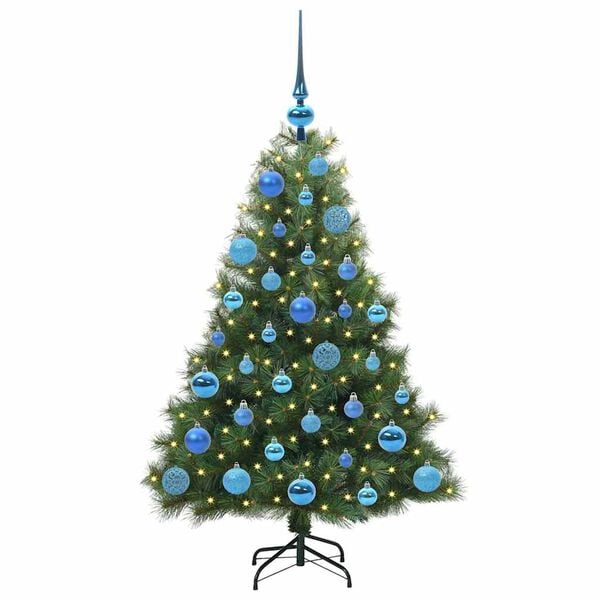 vidaXL Sapin de No&euml;l artificiel avec 150 LED Vert 120 cm PE et PVC