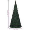 vidaXL Sapin de No&euml;l artificiel pr&eacute;-&eacute;clair&eacute; avec guirlandes vert 210cm