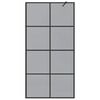 vidaXL Mur de Douche &agrave; L'Italienne Noir 100 x 195 cm verre tremp&eacute;
