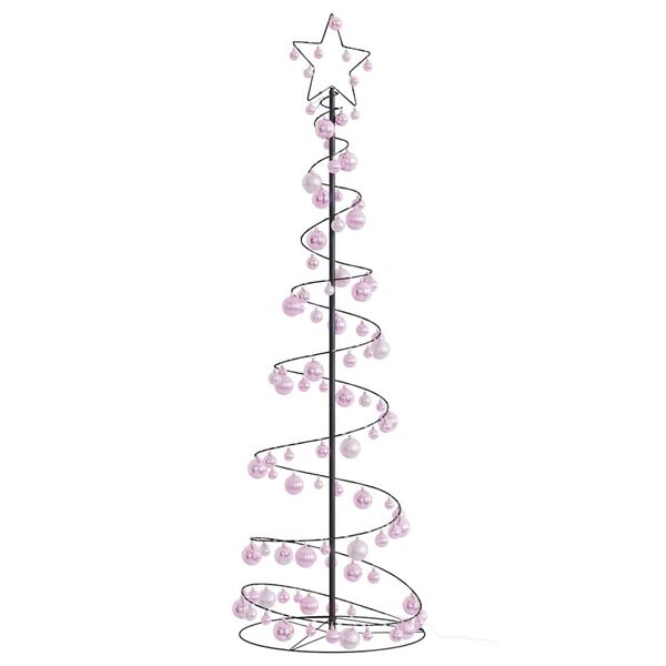 vidaXL Sapin de No&euml;l &agrave; LED avec boules 120 LED blanc chaud 180 cm