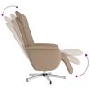 vidaXL Fauteuil inclinable avec repose-pieds cappuccino similicuir