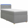 vidaXL Lit de box spring avec matelas et LED Gris clair 90 x 190 cm