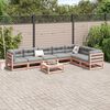 vidaXL Salon de jardin 8 pcs avec coussins sapin douglas solide