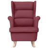 vidaXL Chaise &agrave; bascule rouge bordeaux 74x90x102 cm tissu