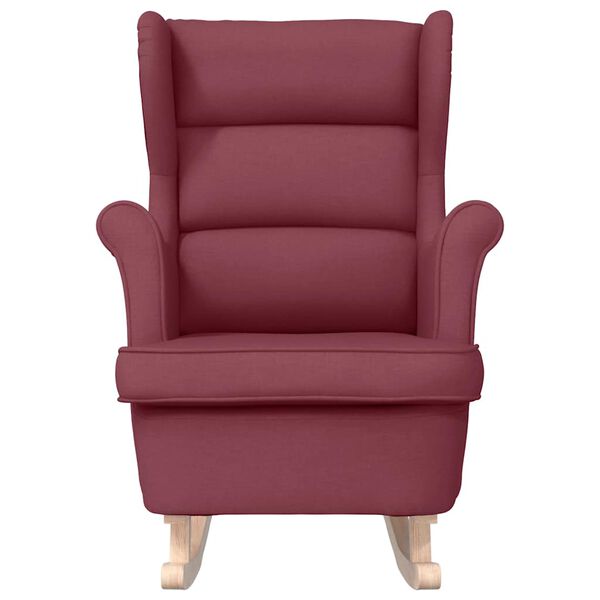 vidaXL Chaise &agrave; bascule rouge bordeaux 74x90x102 cm tissu