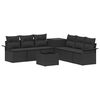 vidaXL Ensemble de Canap&eacute;s 8 pc Noir Rattan synth&eacute;tique et acier