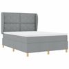 vidaXL Lit &agrave; ressorts avec matelas gris fonc&eacute; 90x190 cm Gris clair