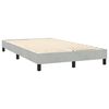 vidaXL Sommier &agrave; lattes de lit et matelas et LED gris clair 120x220cm velours