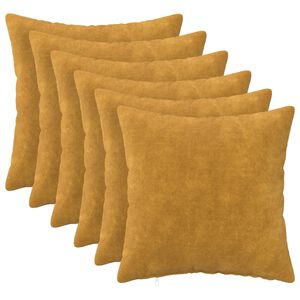 vidaXL Housse de coussin 6 pc HEERLEN Jaune 30 x 30 cm