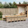 vidaXL Ensemble à manger de jardin et coussins 13 pcs beige
