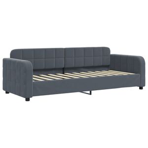 vidaXL Lit de repos gris fonc&eacute; 80x200 cm velours