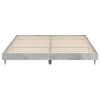 vidaXL Cadre de lit sans matelas gris béton 140x200 cm